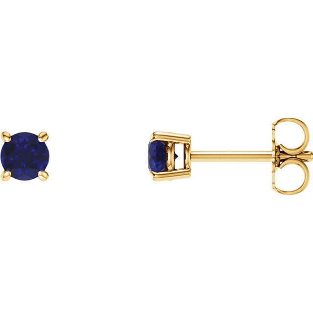 blue sapphire earrings gold