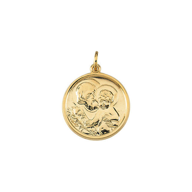 14kt Gold St Joseph The Worker Medal