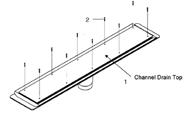 A & A MANUFACTURING | AVSC CHANNEL DRAIN TOP, DARK BLUE | 558303