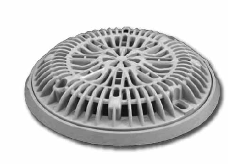 Custom Molded Products Main Drain Cover, CMP Galaxy, 8, White, w/Screw Kit