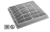 WATERWAY | 12” x 12” SQUARE FRAME AND GRATE, GRAY | 640-4727 V