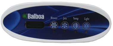 BALBOA  | VL240/MVP240 LCD, WHITE BORDER BLOWER, JETS, TEMP LIGHT 5 1/4" x 2" | 53565