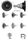 CUSTOM MOLDED PRODUCTS | DOUBLE ROTATIONAL, CLASSIC GRAY, STAINLESS  | 23452-312-900
