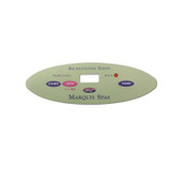 650-0423 Marquis Spa | Overlay, Spaside, Marquis (Balboa) Recreational Series, Oval, 3-Button, LCD Light-Jet-Temp