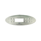 650-0647 Marquis Spa | Overlay, Spaside, Marquis (Balboa) MQ710 Series, 12" Oval, 10-Button, Jets1-Jets2-Temp Up-Clock-Timer