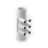 672-7600 Waterway Plastics | Manifold, PVC, Waterway ShurGrip II, 2"SHR x 2"SHR Socket x (2) 3/4"SB Ports