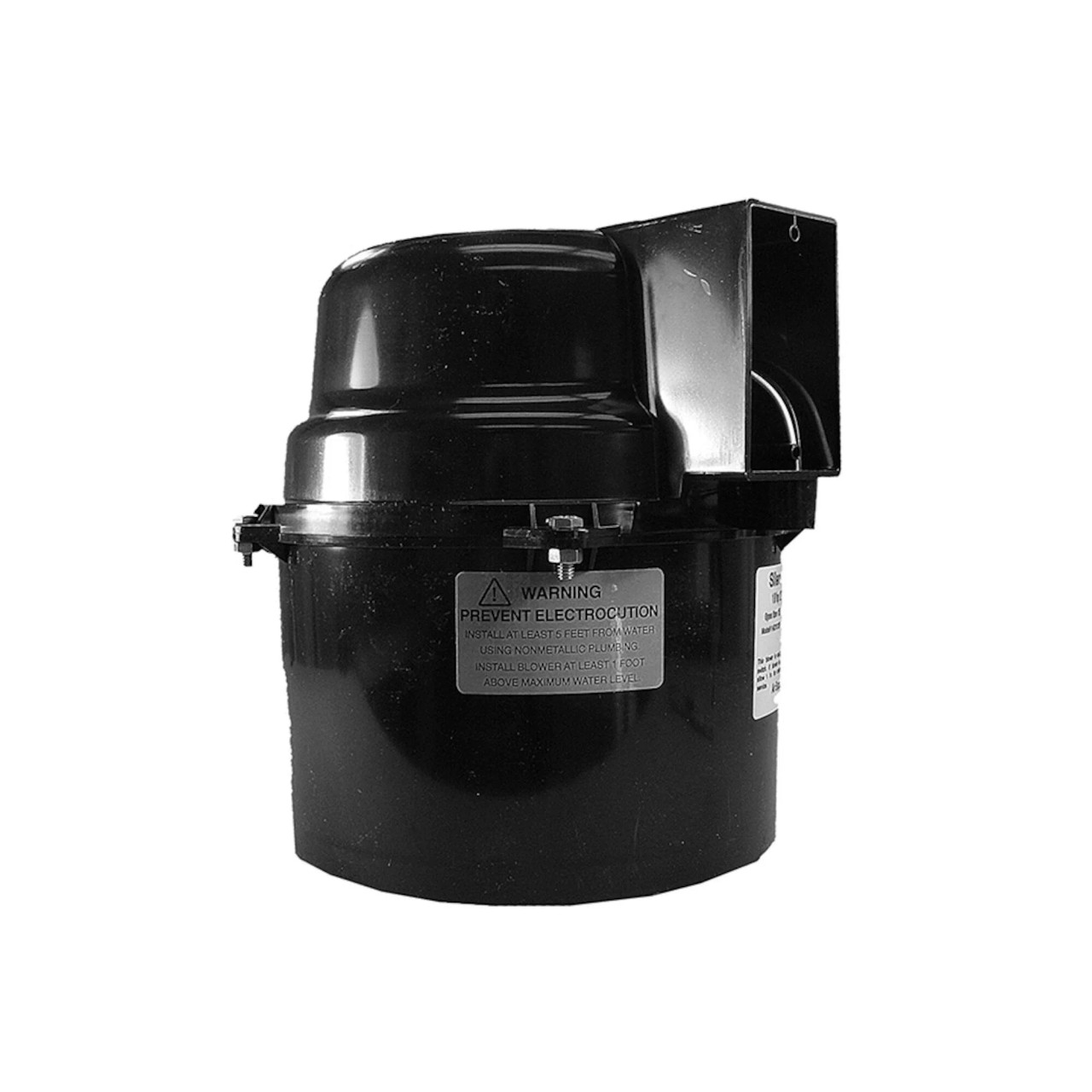 Silencer outlet air blower
