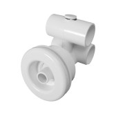 CONVERTA-SSAGE JET ASSEMBLY | Tee Body, 13 GPM, 1"S Water x 1"S Air, White