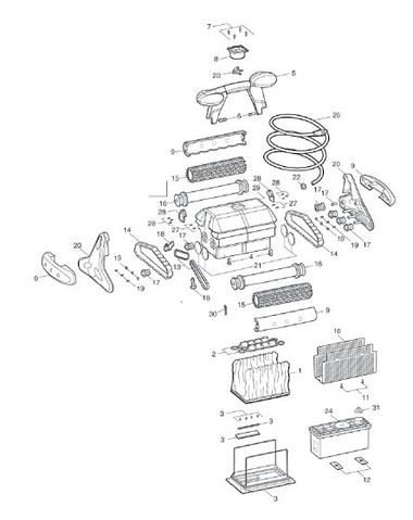 BARACUDA/ZODIAC | POWER SUPPLY HOUSING SCREWS SCREW, VP TCL POZI 4MM X 16MM A2 | R05071