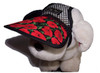 Dog Hat - RedPoppies - Cotton brim/poly mesh crown