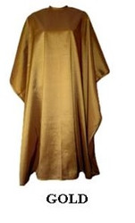 Iridescent Colored Water Repellent Shampoo/Cutting Capes-gold-w