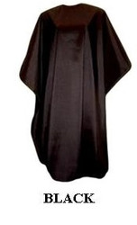 Iridescent Colored Water Repellent Shampoo/Cutting Capes-Black-w