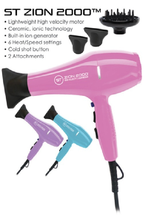 SMART TECH ZION 2000 IONIC LIGHT WEIGHT DRYER PINK-R - BEAUTY PROS