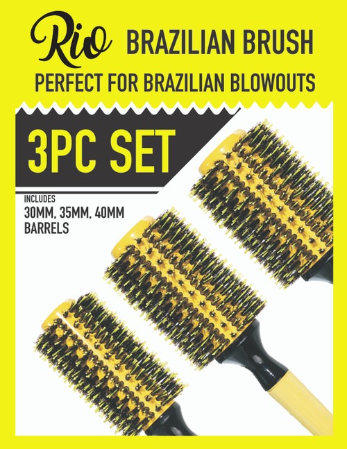 Rio Brazilian Brush 3 Pc Set