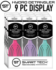 9 PC DISPLAY HYDRO DETANGLER WET OR DRY  BRUSH