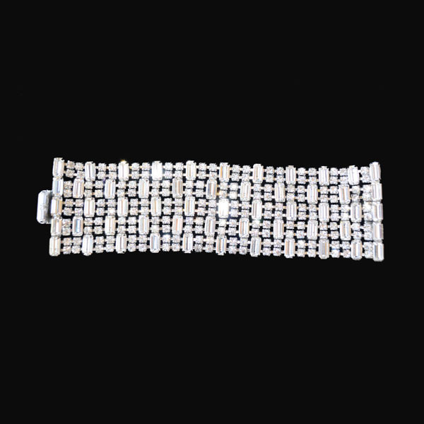 wide rhinestone bracelet