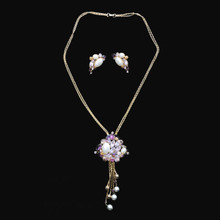 De Lizza & Elster JULIANA Amethyst Goldtone Chain Pendant Necklace 2-Piece				 							