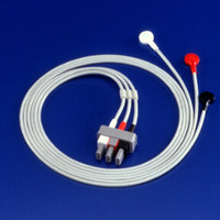 Philips shielded 3-lead snaps safety AAMI cable - M1605A