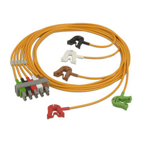 Philips OR 5-ld cable safety grabbers, AAMI approved, orange wires - M1621A