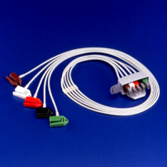 Philips 5-lead cable set with grabber, AAMI, shielded grabber termination - M2593A