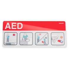 Philips - 989803170901 AED Awareness Placard, red