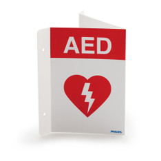 Philips AED Wall Sign - Red - 989803170921