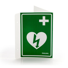 Philips AED Wall Sign - Green - 989803170931