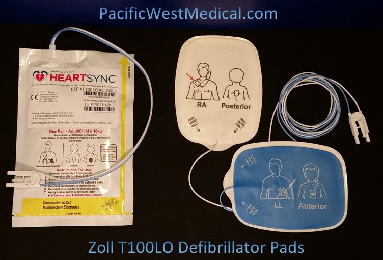 Zoll Adult Defibrillator Pads (Leads-Out) - T100LOAC-Zoll