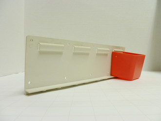 3" Wall Mount Bracket with a sample 3x3x3 Red Plastic Box