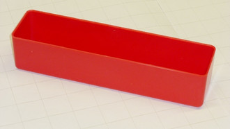 2" x 8" x 2" Red plastic tool box organizer box