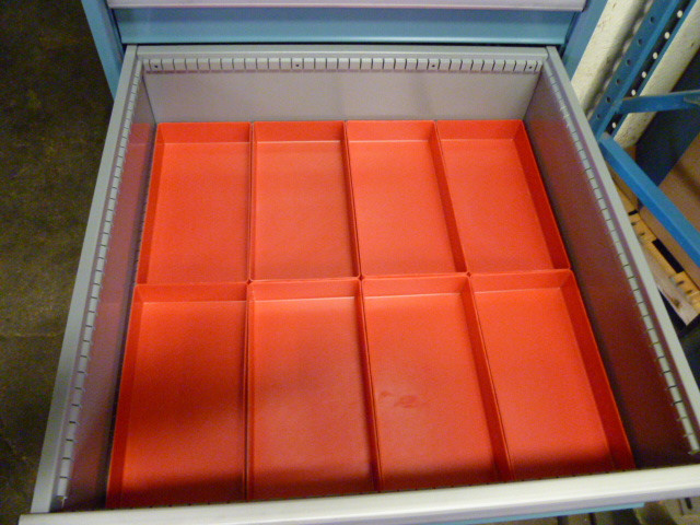 Lista Red Plastic Boxes 6" x 6 x 2 Vidmar Tool Drawer Chest Organizer Trays 12 
