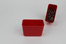2"x4"x3" Red Schaller Plastic Bins for Organizing