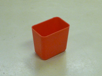 2" x 3" x 3"  Red Plastic Box (Actual dimensions: W 1.95 X L 2.9 X H 2.75)