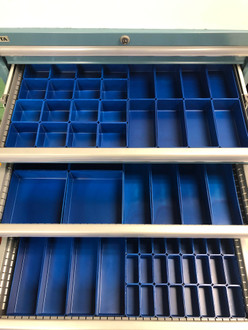 140-PBA Blue    140 Piece Assortment of 2" Deep Blue Boxes