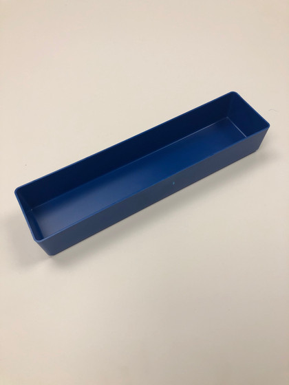 3" x 12" x 2" Blue Plastic Box