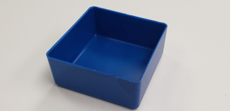 4" x 4" x 2" BLUE plastic tool box organizer box