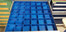 Toolbox drawer with 36 - 4"x 4" x2" BLUE plastic drawer dividers