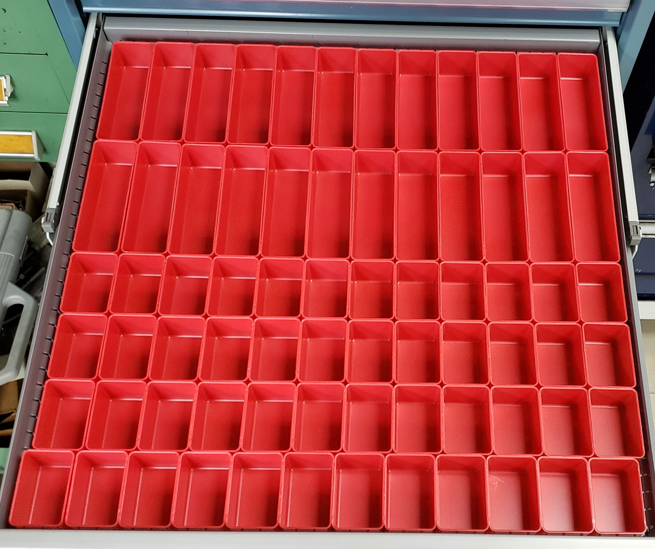 34 Pc Red Plastic Box Assortment 2 deep (3 Sizes) - Schaller