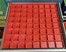 64 - 3" x 3" x 1" Red Plastic Boxes