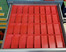 32 - 3" x 6" x 1" Red Plastic Boxes