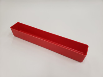 2" x 12" x 2" Deep Red Plastic Box
