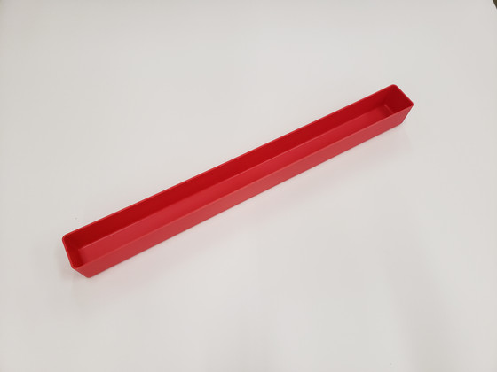 2" x 20" x 2" Deep Red Plastic Box