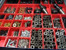 Picture of tool box drawer organized using Schaller Red Plastic Boxes
