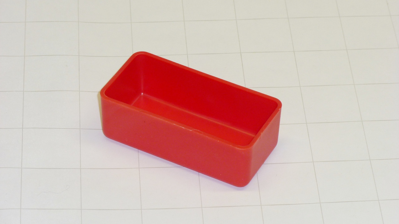 1.5" x 3" x 1" Red Plastic Box fits Lista, Vidmar tool box