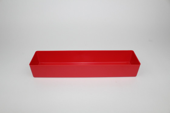 3"x12"x2" Red Plastic Toolbox Drawer Divider