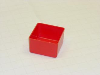 3" x 3" x 2" Red Plastic Box