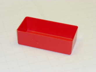 3" x 6" x 2" Red Plastic Box