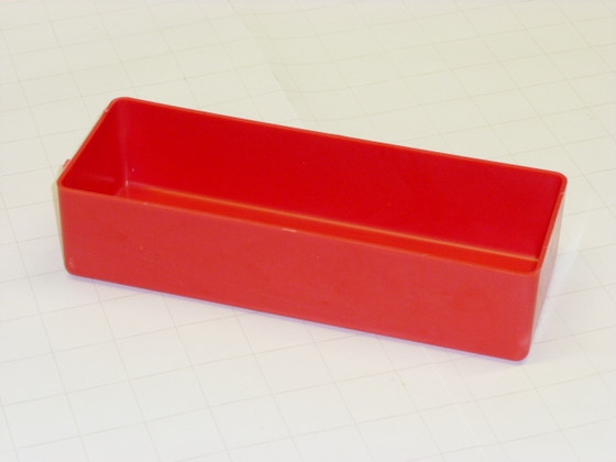3" x 8" x 2" Red Plastic Box