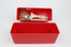 3"x8"x3" Red Plastic Box for Organizing Toolboxes