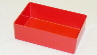4" x 6" x 2" Red Plastic Box